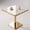 Gold,White, variant on ExtraLco Square Dining Table Faux Marble Top Small Kitchen Table with Gold Metal Pedestal Base for 2 Person Dining Room