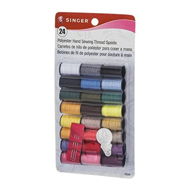 Merchandise 30279050 Singer Thread Assorted Clear with Needle, 24 Spools