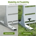 thumbnail image 3 of MAYEERTY 72"x47" Outdoor Privacy Screen with Stand Adam Metal Balcony Decorative Screen,White, 3 of 8