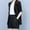 Black, variant on Women's Blazer Regular Fit Two-Piece Set, Notched Lapel Short Sleeve Blazer with Matching High Waist Shorts, Stylish Outfit for Work and Casual Wear