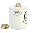 thumbnail image 2 of Zodiac Virgo Piggy Bank, Abstract Virgo Woman Portrait the Virgin with Stars and Monochrome, Ceramic Coin Bank Money Box for Cash Saving, 3.6" X 3.2", Black and White, by Ambesonne, 2 of 4