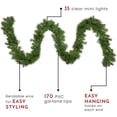 thumbnail image 3 of 9' x 10" Pre-Lit Windsor Pine Artificial Christmas Garland - Clear Lights, 3 of 6