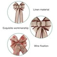 thumbnail image 5 of Firlar Bowknots Door Decoration Rosettes Christmas 41*24CM Ribbon Material: Fine Linen New Festive Party Supplies Nine Ears Red, 5 of 9