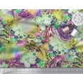 thumbnail image 3 of Soimoi Polyester Crepe Fabric Animal Skin & Tropical Flower Print Sewing Fabric Yard 42 Inch Wide, 3 of 3