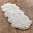 thumbnail image 4 of Chanasya Super Soft Faux Fur Fake Sheepskin White Sofa Couch Stool Casper Vanity Chair Cover Rug/Solid Shaggy Area Rugs for Living Bedroom Floor - Off White 2ft x 6ft, 4 of 7