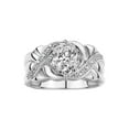 thumbnail image 1 of RYLOS Bagues pour Femmes Bague en Argent Sterling Classique 9X7MM Ovale Pierre Précieuse & Diamants Topaze Blanche d'Avril Taille 13, 1 of 7