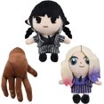 thumbnail image 1 of Wednesday Addams - Muñeca de peluche de la familia Addams, linda figura de Addams de peluche para fanáticos y niños, regalo de cumpleaños (3 piezas) 3 unidades 3 unidades Xishao Juguetes, 1 of 2