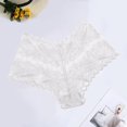 thumbnail image 5 of Panties for Women,Floral Lace Boyshort Panties for Women Low Rise Comfortable Underwear Female Lingerie,Womens Underwear,White,M, 5 of 6