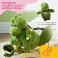 thumbnail image 4 of Kids Bike Qaba Baby Rocking Horse, Toddler Plush Dinosaur Animal Rocker with Seat Belt, 32 Songs, Hand Puppet, Kids Riding Horse Rocking Chair for 18-36 Months, Green,Boys Bike, 4 of 10
