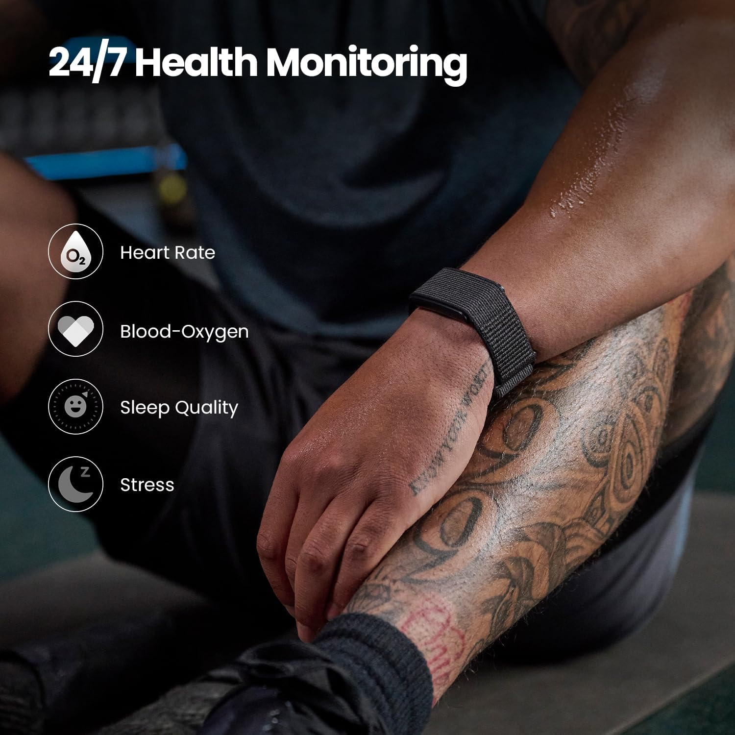 Amazfit Helio Strap Fitness Tracker with 27 Sport Modes, Blue photo 6
