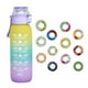 thumbnail image 2 of Botella de perfume de 1 litro, juego de botella de agua actualizada con 12 cápsulas, pajita para beber, sin azúcar, botella de agua para exteriores gratis, 2 of 5