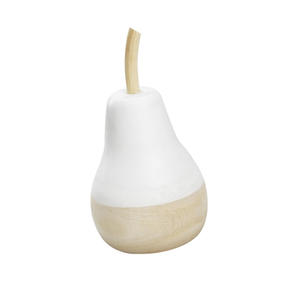 WLPZXP Wood Fruit Figurine Fruit Statue Decor Simple Unique Gift Artistic Art Versatile Pear 9cmx15.5cm