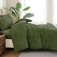 thumbnail image 3 of ANGENIA Oversized King Comforter Sets 120"x 98" - 7 Pieces Olive Green Bed in a Bag Soft Lightweight Boho Tufted Bed Set with Comforter, Sheets, Pillowcases & Shams, 3 of 7