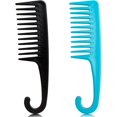 thumbnail image 1 of wonim44 2PCS Premium Wide Tooth Shower Combs for Wet Curls & Wigs, Large Comb with Hook for Thick, Dry Hair, 1 of 1