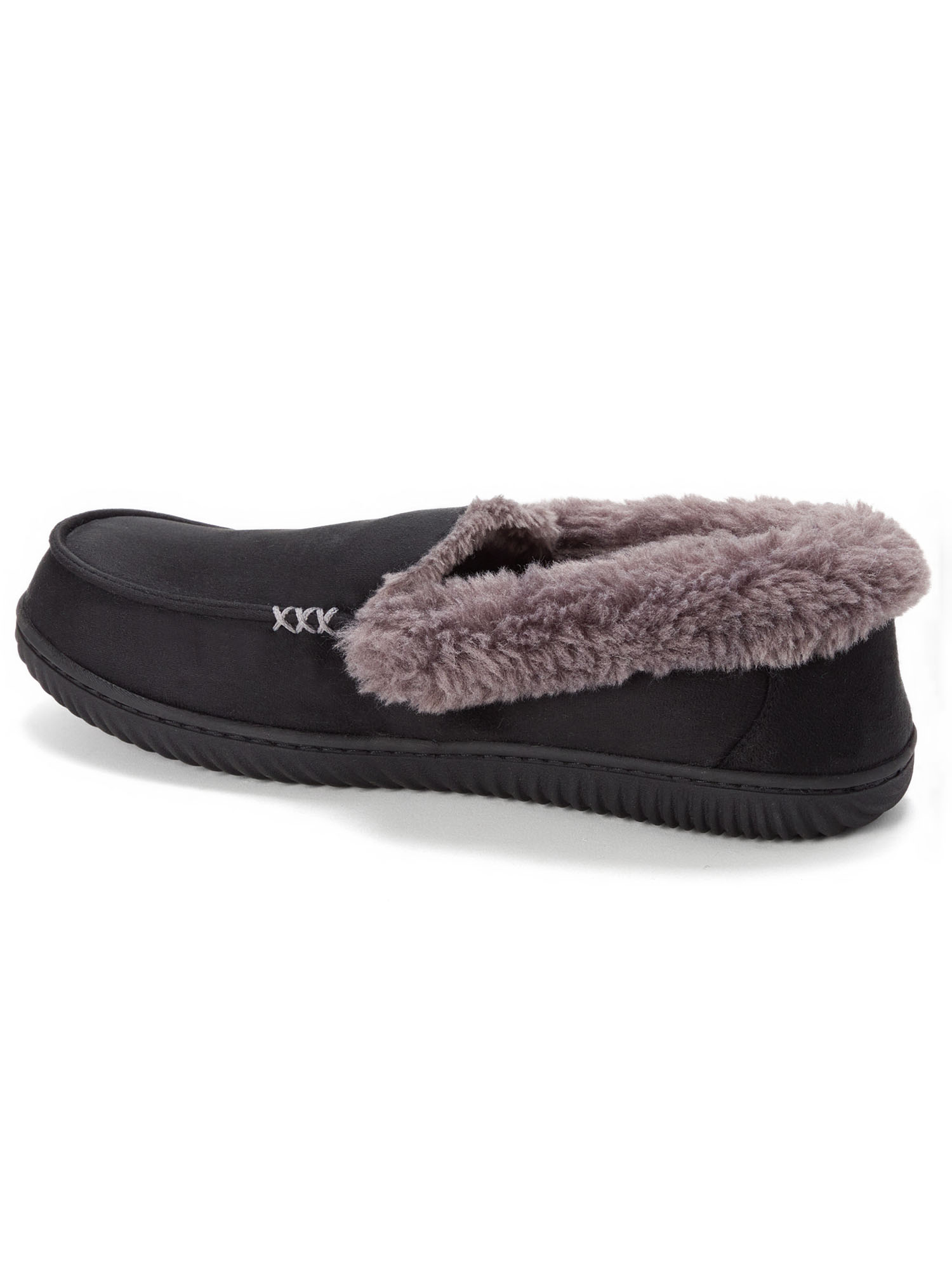Dearfoams Cozy Comfort Men's Cuffed Moccasin Slippers