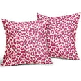 thumbnail image 2 of Hot Pink Leopard Print Pillow Covers 20x20 Set of 2 Cheetah Animal Pattern Chinoiserie Decorative Outdoor Pillowcases Rustic Farmhouse Zipper Throw Cushion Case Decor for Home Couch Sofa Bed, 2 of 6