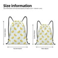 thumbnail image 2 of Kdxio Yellow Rubber Duck Print Drawstring Backpack Bag,Waterproof Draw String Back Sack, Gym Drawstring Bags Swim Bag For Unisex, 2 of 5