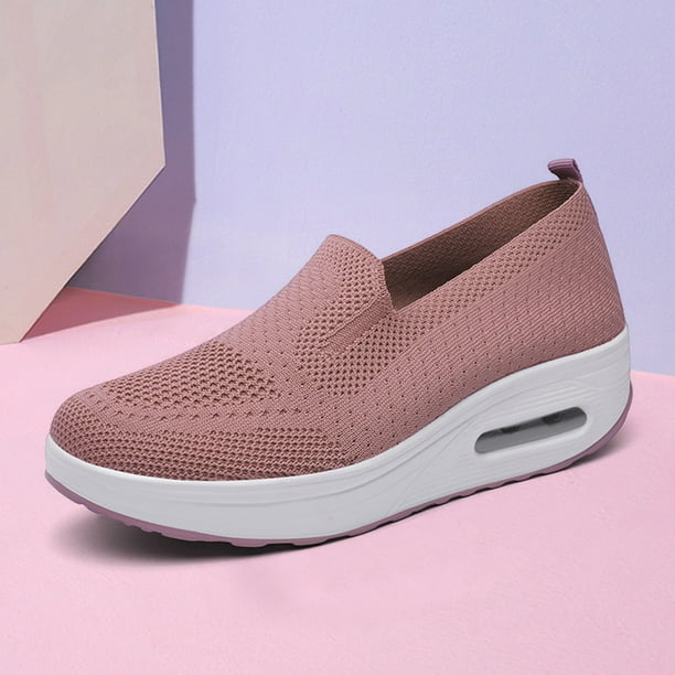 Zapatos Para Correr Mocasines informales para mujer, zapatillas informales transpirables para deportes al aire libre (37 rosa) Sywqhk Para Estrenar