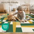 thumbnail image 4 of ODIKA 8'x10' Washable Area Rug Non-Shedding, Easy Care, Geometric Tapered Forms Balanced Composition Covering Hallway for King Size Bedroom Under Bed, Master Suite, 4 of 7