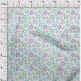 thumbnail image 3 of oneOone Silk Tabby Sea Green Fabric Ocean Watercolor Sea Cockle Shell Sewing Fabric By The Yard Printed Diy Clothing Sewing Supplies 42 Inch Wide, 3 of 4