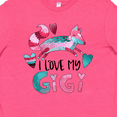 thumbnail image 4 of Inktastic I Love My Gigi Pink and Blue Fox with Hearts Youth T-Shirt, 4 of 5