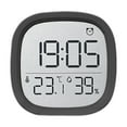 thumbnail image 2 of LCD Digital Alarm Clock with Temperature & Humidity Display | Magnetic Back for Fridge, Wall, or Desk | White Slim Electronic Clock | 12/24 Hour Format, 2 of 6