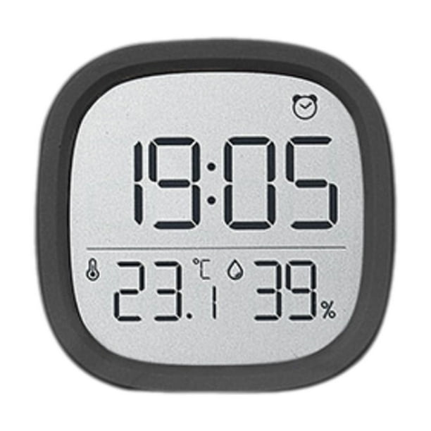 Pisexur Batería de cocina Reloj electrónico multifuncional con pantalla LCD, reloj electrónico con temperatura y humedad, reloj despertador con succión magnética, rel para la cocina del hogar