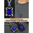 thumbnail image 4 of FaithHeart Blue Crystal Dragon Claw Pendant Necklace for Men Vintage Punk Biker Gothic Claw Protection Necklace Jewelry Gift for Son Brother Christmas, 4 of 11