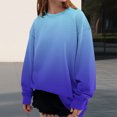 thumbnail image 2 of ManxiVoo Unisex Gradient Print Hooded Sweatshirt Comfort Fit Long Sleeve Casual Streetwear Top XL Size Blue, 2 of 9