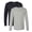 Black Heather Triblend+Athletic Grey Triblend 2 Pack, variant on BELLA + CANVAS Unisex Triblend Long Sleeve T-Shirts 50/25/25 Polyester/ Ring-spun Cotton/Rayon Tee Shirt (Athletic Grey Triblend , XL)