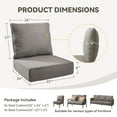 thumbnail image 7 of Unnifurnzi Patio Chair Cushions Set of 11-22 x 24 x 6 Inch Outdoor Furniture Cushion with Water Resistant & Removable Cover Outdoor Chair Cushion for Outdoor Furniture Sofa Couch-Gray, 7 of 7