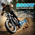 thumbnail image 6 of YVY Electric Bike for Adult,Peak 2000W,Max 35MPH & 90 Miles, 48V 25AH Removable Battery,Full Suspension, 20" Fat Tires Mountain Bike UL 2849, 6 of 7