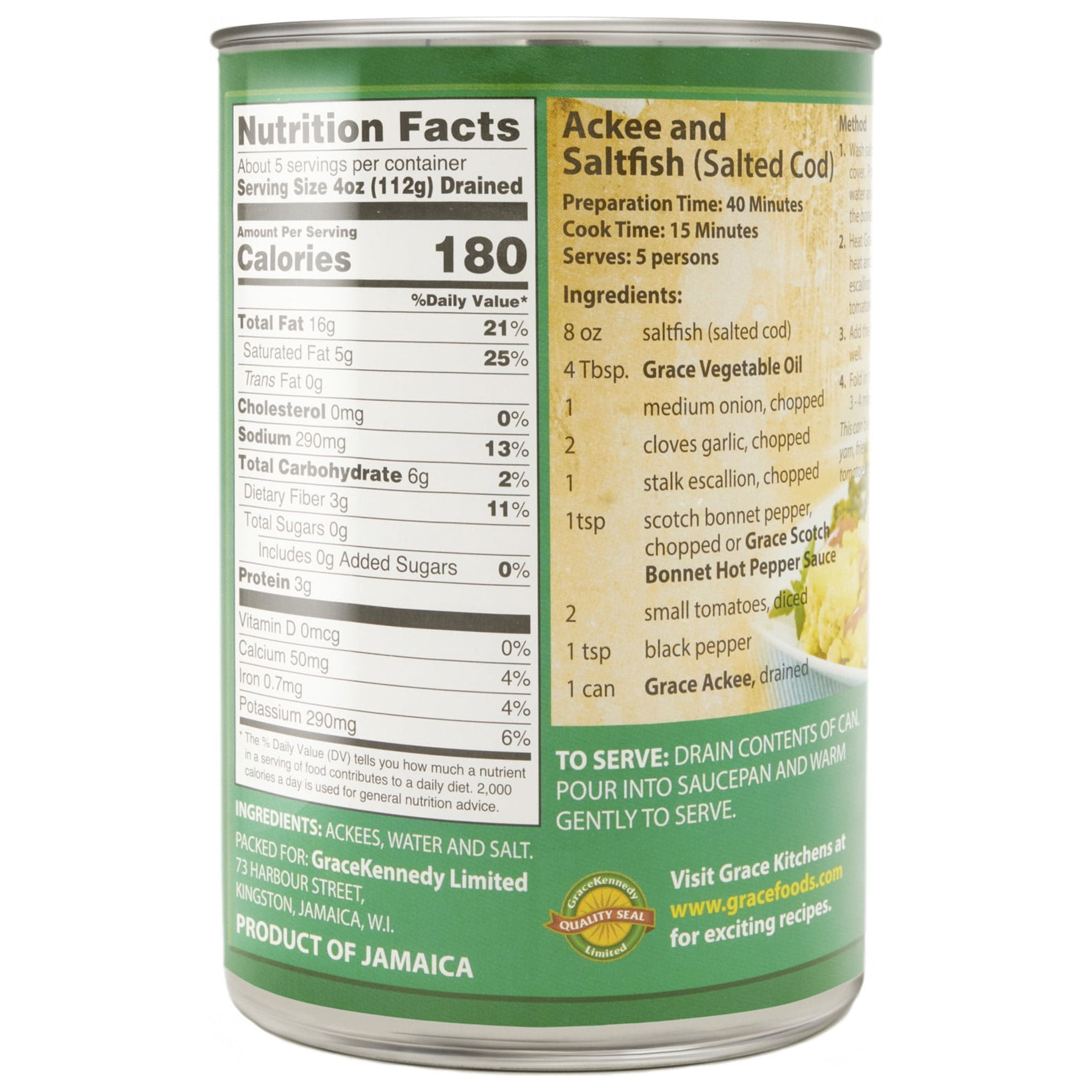 (2 pack) Grace Ackee 18.3 oz Can