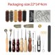 thumbnail image 3 of Leather CraftHand Tools Set for Sewing Stitching Stamping Carving Leather Artwork Leather Working Tools Kits, 3 of 5