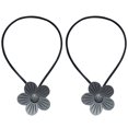 thumbnail image 1 of Corbata de cortina para ventana, cuerda decorativa de metal, cortina de flores, correa de adsorción para baño de oficina, gris 2 Piezas Eigraketly HA002832-02, 1 of 6