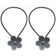 thumbnail image 1 of Corbata de cortina para ventana, cuerda decorativa de metal, cortina de flores, correa de adsorción para baño de oficina, gris 2 Piezas seitruly  HA002832-02, 1 of 6