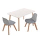 thumbnail image 1 of Mesa Rectangular Duduk 2 Sillas Frankfurt Gris Barniz, 1 of 2