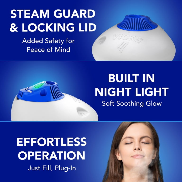 Vicks, Warm Steam Vaporizer, V150SGNLUPCV2, 1.5 gal, White