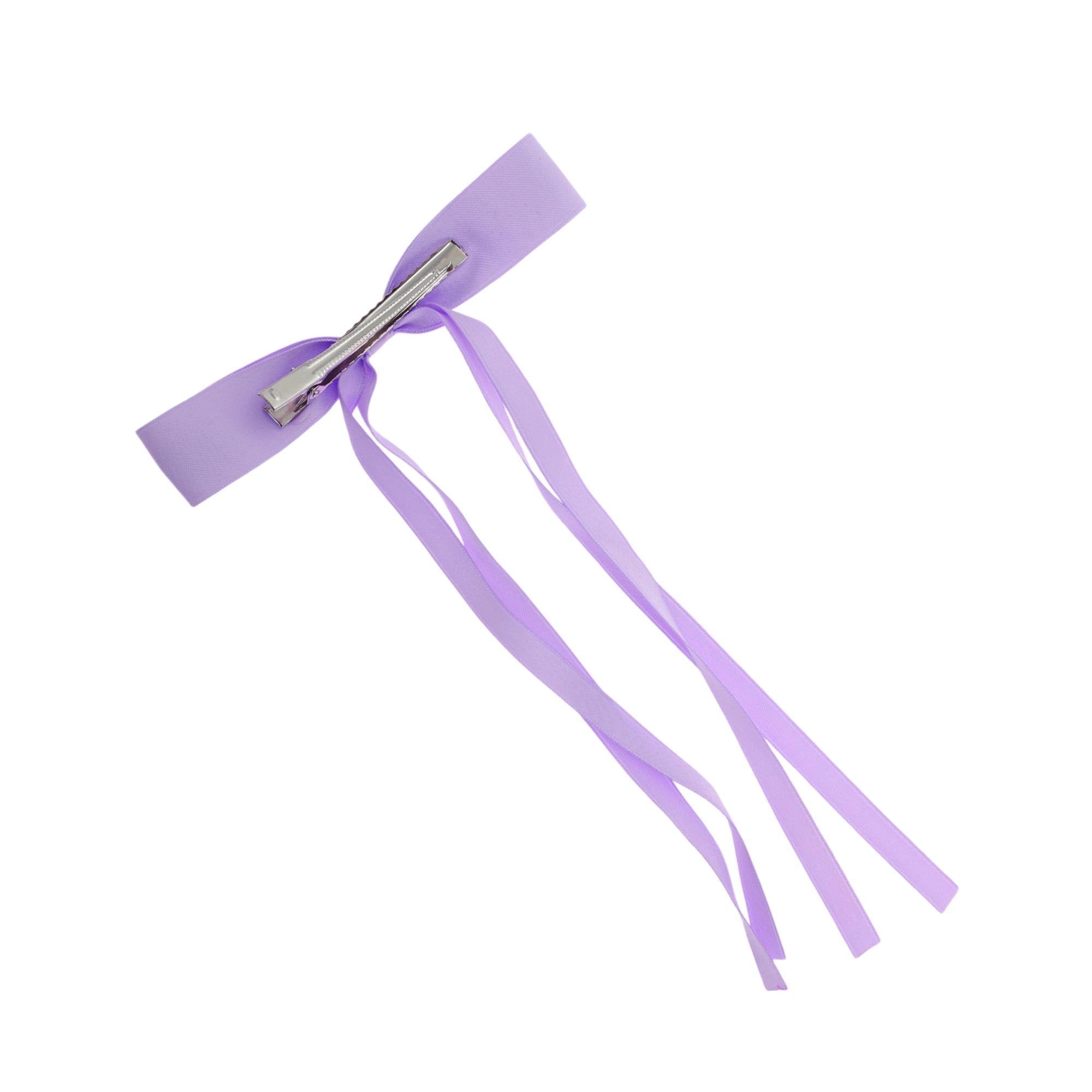 Unique Bargains Fashion Home Use Daily Styling Double Bow Hair Clips Purple