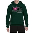 thumbnail image 2 of Wild Bobby, Loved John 3:16 Inspirational/Christian Unisex Graphic Hoodie Sweatshirt, Forest Green, X-Large, 2 of 6