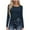 Navy, variant on Women's Long Sleeve Side Ruched Top Casual Slim Fit Drawstring Shirt Spring Fashion Tee Army Green S