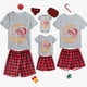 thumbnail image 1 of Pijamas familiares a juego de Navidad, conjuntos de Pijamas cortos de Papá Noel en julio, gris, 1 of 3