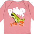 thumbnail image 4 of Inktastic RAWR I'm 2 Baby Tyranosaurus Rex Boys or Girls Long Sleeve Baby Bodysuit, 4 of 5