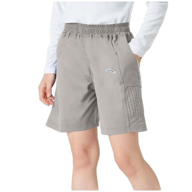 Vestido de Verano Corto Niños Hielo Seda Estirable Cinco Cuartos Sueltos Pantalones Cortos Deportivos Ligeros, Pantalones Estirables