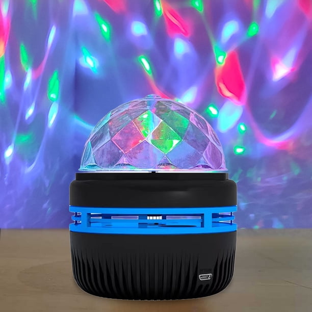 Fiesta de lámpara de proyector de estrella giratoria de luz nocturna de proyección LED (cubierta de cristal USB) Tmvgtek Libre de BPA