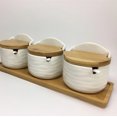 thumbnail image 1 of 1 Set Ceramic Seasoning Jar Dispenser Container Containers with Lids Metal Serving Spoons Food Canister Containers Jar Seasoning Bottle Box Seasoning Container Condiment Container, 1 of 5