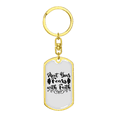 thumbnail image 4 of Fears With Faith Stainless Steel or 18k Gold Premium Swivel Dog Tag Keychain, 4 of 10