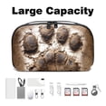 thumbnail image 3 of Paw Print Waterproof Oxford Cloth Hard Drive Case with Charger Pouch, PC Case, Small Travel Electronic Organizer, and Cord Organizer Travel - 5.9x9.44x3.14 in, 3 of 6