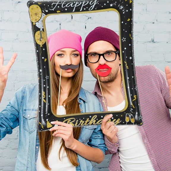 HONITANO 1Pack Inflatable Photo Booth Frame Assorted Color for Theme Party and Family Gatherings