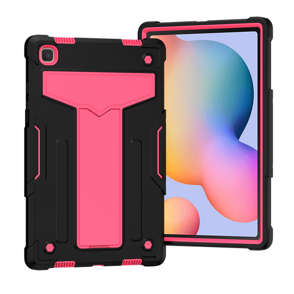 Galaxy Tab A7 10.4" Case SM-T500 T505, Alltyech Hybrid Dual Layers Kickstand Shockproof Drop Protection Rugged Kids Friendly Case Cover for Samsung Galaxy Tab A7 10.4" T500 2020, Black/Rose